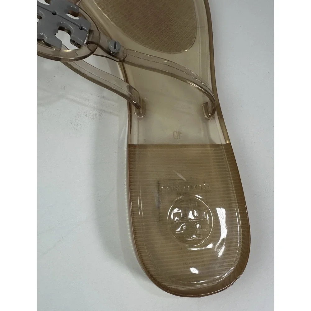 Tory Burch Mini Miller Jelly Thong Sandals Clear Flip Flops Womens Size 10M 10 - Picture 10 of 14